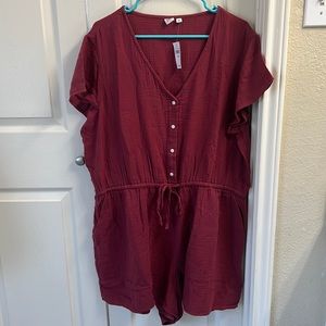 NWT, maroon/red, gap size XXL, romper